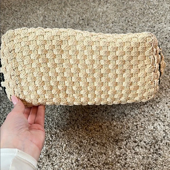 Brighton Black and Cream Woven Handbag - Picture 4 of 9